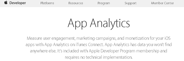 Apple App analytics