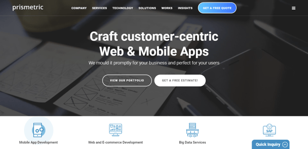 Leading-Mobile-App-Development-Company-in-India-USA-Prismetric