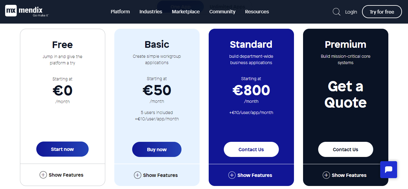 low-code-development-platforms-Mendix-Application-Development-Platform-Pricing