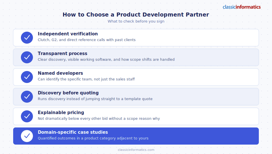 Key criteria for choosing a product development outsourcing partner